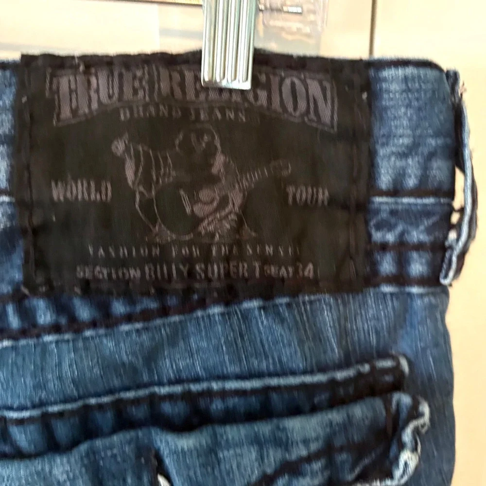 True Religion‎ Vintage Y2K Dark Wash Billy Super T Bootcut Jeans Size 36